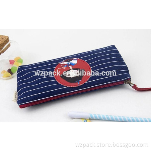 2016 OEM Canvas Pen Pencil Bag Zipper Coin Case Pouch Mini Cosmetic Makeup Bag Zipper Pouch Purse